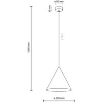 TK Lighting Suspension Cono, à 1 lampe, Ø 25 cm, sable, E27