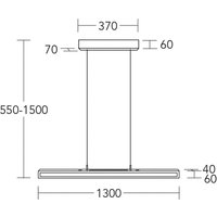 HerzBlut LED hanging light Karl G, wood/stone, up/down, dimmable