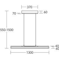 HerzBlut LED-hänglampa Karl G, trä/sten, upp/ner, dimbar