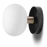 Wandleuchte Mose aus Glas, dimmbar, messing