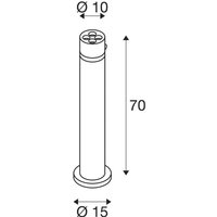 SLV LED-väglampa R-Cube 70, antracit, aluminium, höjd 70 cm
