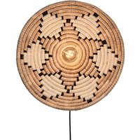 GOOD & MOJO Wandlampe Andros, natur/weiß, Stecker, Ø 45 cm