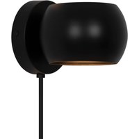 Wandleuchte Belir up/down mit Stecker, schwarz