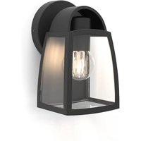 Außenwandlampe KELSEY, schwarz, Höhe 20 cm, Metall, IP44 E27