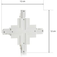 Eutrac X connector 3-circuit recessed track, white