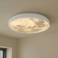 Lindby LED ceiling light Lune, plastic, metal, 38 cm