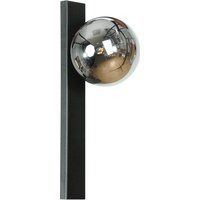Domiluce Vägglampa Rumba, svart/rökgrå, glas/metall Höjd 40 cm