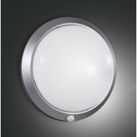 Fabas Luce Armilla outdoor wall light, silver, motion detector, Ø 30 cm