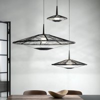 Forestier Carpa L hanging light, black, Ø 100 cm
