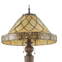 Clayre&Eef Dekorativa golvlampan Diamond, Tiffany-rutmönster