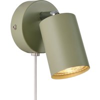 Wandstrahler Explore mit Kabel und Stecker, GU10, grün