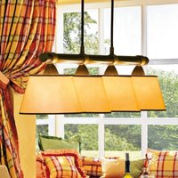 Menzel LIVING TABLE hanging light w/ four red lampshades