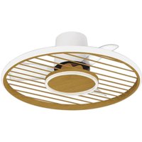 Mantra Iluminación ventilateur de plafond LED Soho bois moteur DC silencieux Ø 66 cm CCT