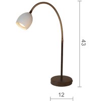 Menzel Provence matt table lamp with flexible arm