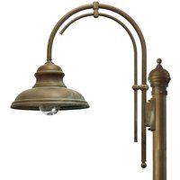 Moretti Luce Lamp post Luca in brass antique copper 1-bulb.