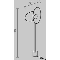 Maytoni LED floor lamp Evolution, black/white, height 158 cm