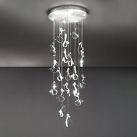 Knikerboker Curve LED pendant light, 20-bulb white