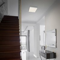 Briloner Plafonnier LED Flame Star, 21,2 x 21,2 cm argenté