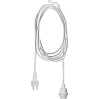 STAR TRADING E27-uttag med Ute-kabel, 2,5 m, vit