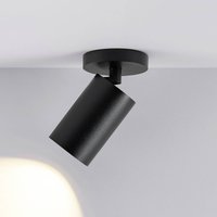 Deko-Light CAN TILT downlight, black, Ø 8 cm, 1-bulb, metal GU10