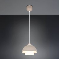 Hængelampe Tilos, beige, Ø 30 cm, metal/glas, E27
