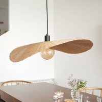 Markslöjd Hänglampa Rayo av bambu, natur