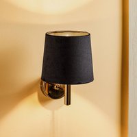 Argon Vägglampa Polo, svart/mörk mässing