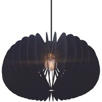 Nordlux Hazo pendant light, Ø 65 cm, black, wood