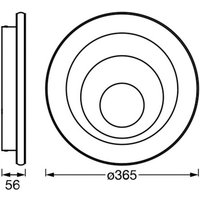 Plafonnier LED OSRAM ORBIS SPIRAL ROUND, Ø 37 cm, blanc 38 W