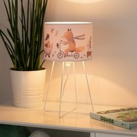 Duolla Ferdi Kids table lamp, textile, metal, white, colourful