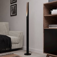 EGLO Barbotto LED floor lamp with a black/oak look