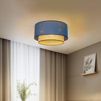Duolla Big Boho ceiling light, rattan, beige/jeans