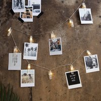 STAR TRADING Clippy LED photo string lights, battery, timer