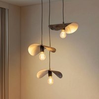 Opviq Eger pendant light, 3-bulb, black, metal, Ø 50 cm