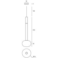 miloox by Sforzin Hänglampa Mose, guld, skärmhöjd 48 cm, 1 lampa, glas