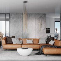 Nowodvorski Lighting Hänglampa Laser, 7 lampor, mässing