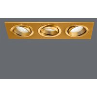 ORION 3-armad inbyggnadsspot MINAR med LED, mässing
