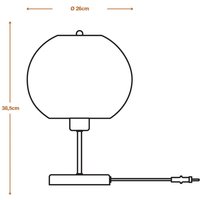 LEDVANCE Bordslampa Ball, brun, wellpapp, stål, E27