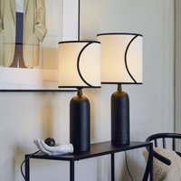 PR Home table lamp Carter Celyn Ava offwhite/black Ø 20 cm
