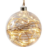 LED-Dekokugel Glow klar, Rattan Ø 15 cm