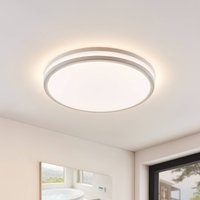Lindby Arnim LED-taklampa, vit, plast, Ø 49cm, IP44