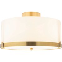By Rydéns Marcel ceiling light, brass/white, glass, metal
