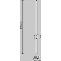 Maytoni LED-vägglampa Light stick, svart, höjd 90 cm