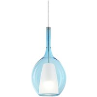 Ideallux Suspension Ideal Lux Kalique 2, bleue, Ø 18 cm, plastique