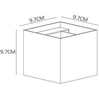 Lucide Applique murale LED Xio, angulaire, laiton vieilli