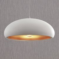 Lindby pendellampa Gerwina, vit/guld, metall, 40 cm, E27