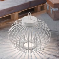 JUST LIGHT. GmbH JUST LIGHT. Akuba LED table lamp, white, 33 cm, bamboo