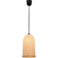 Viokef Suspension Casper, abat-jour rotin, Ø 25 cm