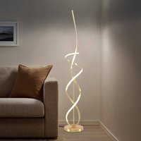 ONLI Kira LED-golvlampa, höjd 140 cm, guldfärgad, metall, 4000K