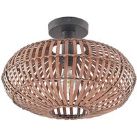 Lindby Deckenleuchte Majeora, Ø 40 cm, braun, Bambus